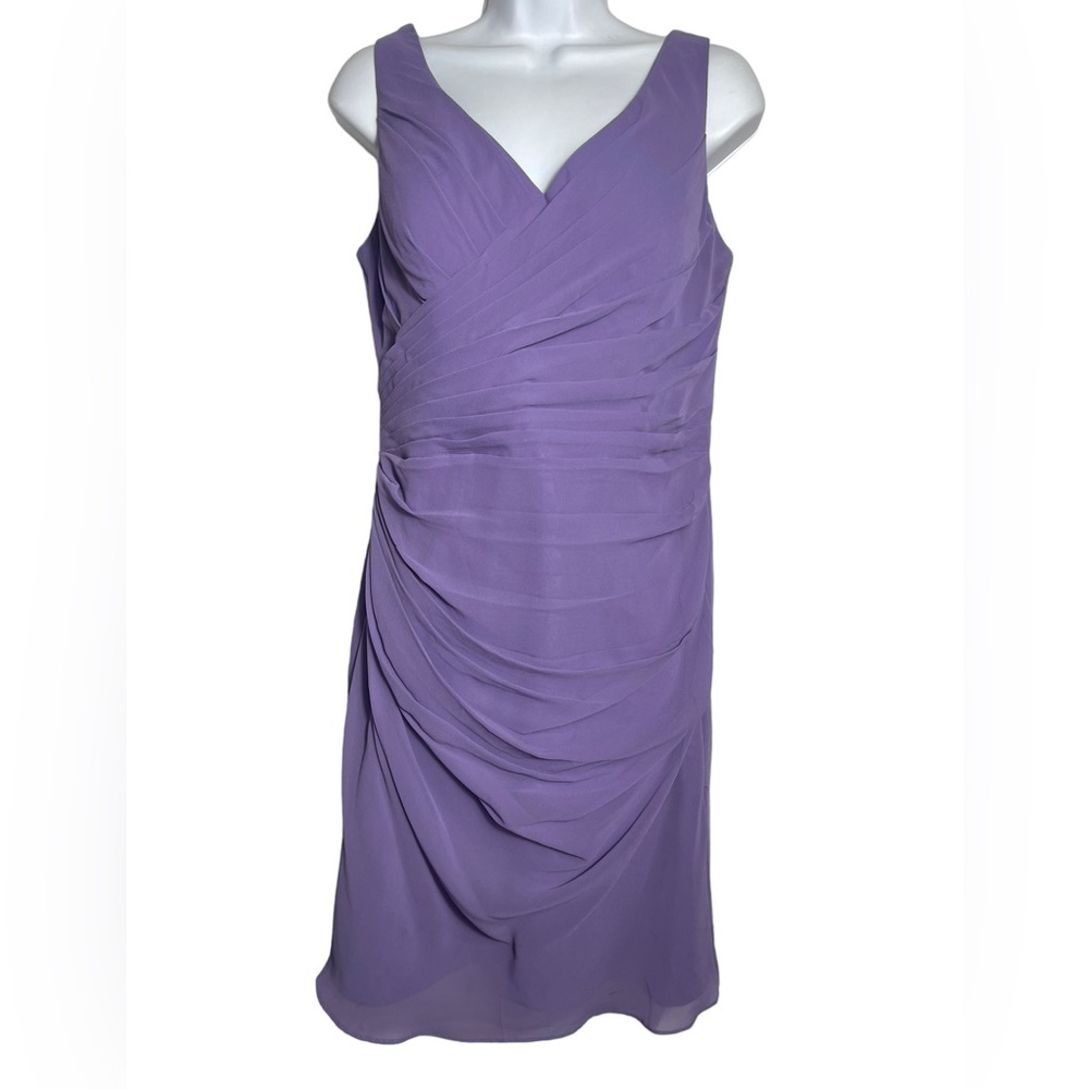 Bill Levkoff dress size 10 stunning purple chiffon sleeveless dress 💜💜